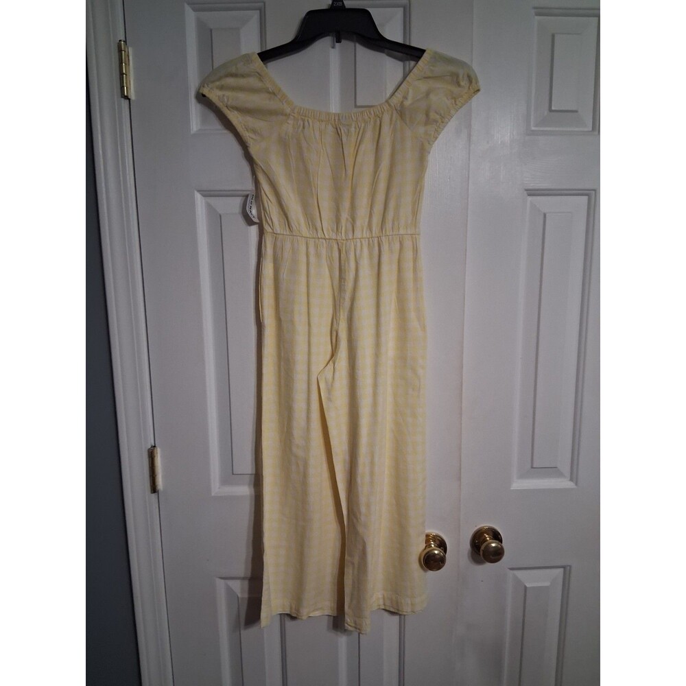 NWT Old Navy Girls Yellow Gingham Jumpsuit Size M (8) - Picture 12 of 12